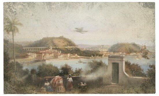 Vista da Lapa e do Morro do Castelo, Rio de Janeiro, 1844